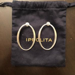 Beautiful Ippolita Silver Circle Studded Earrings
